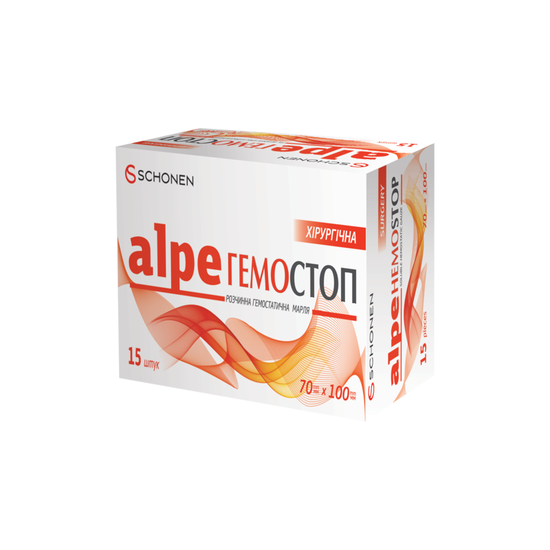 ALPE® HEMOSTOP Surgery/АЛПЕ® ГЕМОСТОП Хірургічна